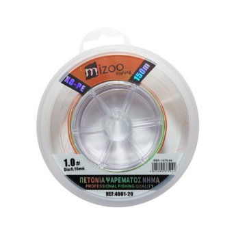 1375-04 MIZOO FISHING ΝΗΜΑ ΨΑΡΕΜΑΤΟΣ ΠΟΛΥΧΡΩΜΟ X8-PE 150M 1.0- O.16MM