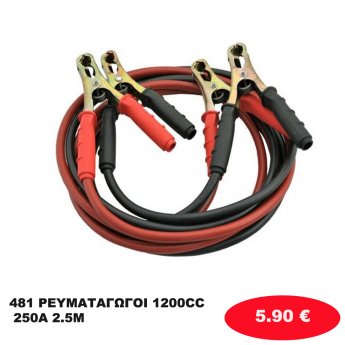 481 ΡΕΥΜΑΤΑΓΩΓΟΙ 1200CC  250A 2.5M