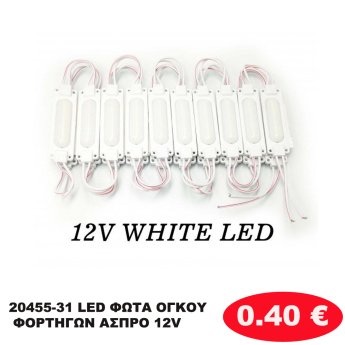 20455-31 LED ΦΩΤΑ ΟΓΚΟΥ ΦΟΡΤΗΓΩΝ ΑΣΠΡΟ 12V