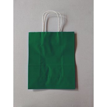 06501-green ΣΑΚΟΥΛΑ ΧΑΡΤΙΝΗ 16x22x8cm. 12 ΤΕΜ. ΠΡΑΣΙΝΟ