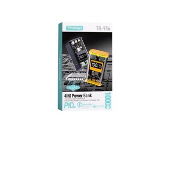 30502201 Διάφανο Power Bank με 4 θύρες 10000 mAh Treqa TR-956