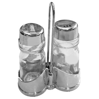 80-2147 Αλατοπίπερο σετ σε Βάση Σετ- 13x7x5cm