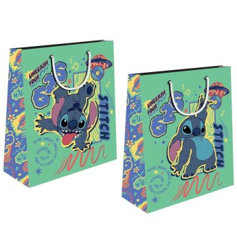 19-388 Τσάντα Δώρου Χάρτινη Lilo - Stitch 23cm 23x18x11cm