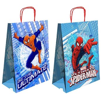 19-361 Τσάντα Δώρου Χάρτινη Spiderman Μπλε 32cm 32x24x10cm