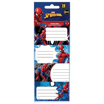 50-3129 Ετικέτες Spiderman σετ-5 Φύλλα 20 Ετικέτες