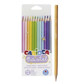 60-748 Ξυλομπογιές Carioca Pastel 12 Χρωμάτων