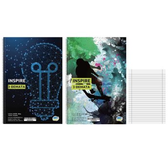 84-290 Τετράδια Σπιράλ 3 Θεμάτων Inspire 17x25cm