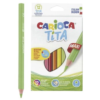 60-390 Ξυλομπογιά Carioca Jumbo σετ-12χρωματα