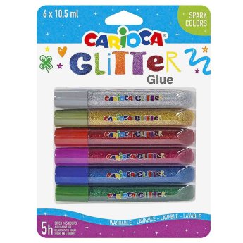 96-619 Κόλα Glitter Classic σετ-6τεμ Carioca 6x10.5ml