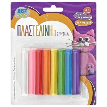 50-50 Πλαστελίνη σετ-8 Χρώματα 100g net