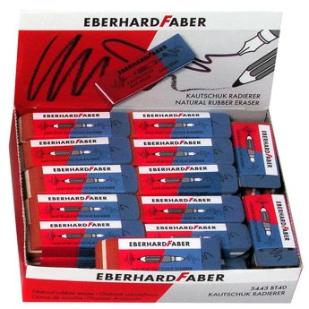 50-1556 Γόμα Faber πακ-40τεμ Δίχρωμη