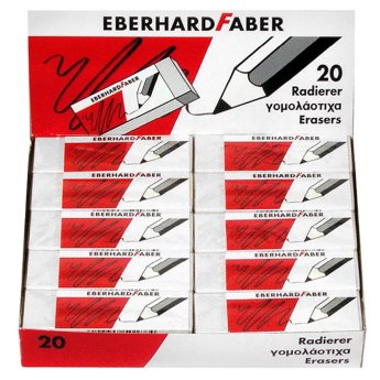 50-1557 Γόμα Faber Λευκή πακ-20τεμ