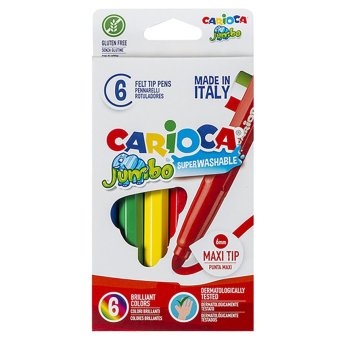 60-193 Μαρκαδόροι Carioca Jumbo 6mm σετ-6 Χρώματα