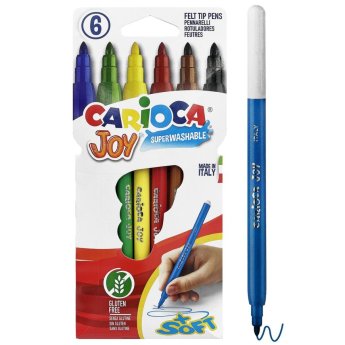 60-5 Μαρκαδόροι Carioca joy 2.6mm σετ-6 Χρώματα