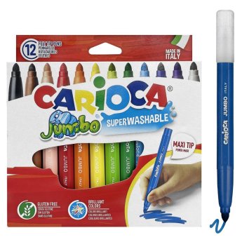 60-52 Μαρκαδόροι Carioca Jumbo 6mm σετ-12 Χρώματα