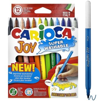 60-6 Μαρκαδόροι Carioca joy 2.8mm σετ-12 Χρώματα