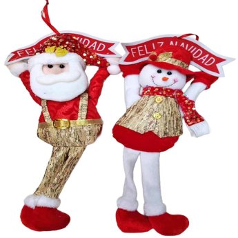 93-4027 Φιγούρα Πάνινη Χριστουγεννιάτικη Feliz Navidad 48x20cm