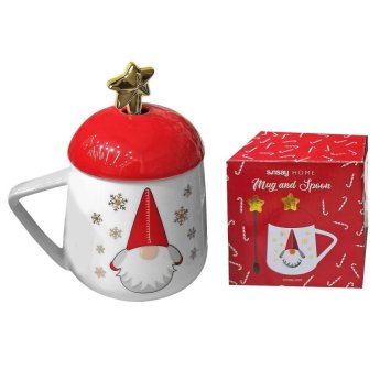 93-3978 Κούπα Πορσελάνης Xmas με Καπάκι 14x9.5cm 400ml