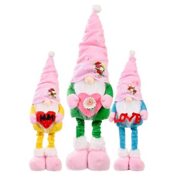 93-3929 Άγιος Gnome με ροζ Σκούφο 50cm