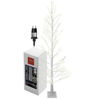 93-3871 Δέντρο Λευκό με 689 LED Λευκό Θερμό Σταθερού Φωτισμού IP44 1.8m