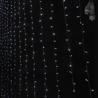 93-3867 100 Λαμπάκια LED Λευκό Ψυχρό Κουρτίνα με Επέκταση και  Προγράμματα IP44 90x80cm -δεν Περιέχεται ο Μετασχηματιστής-