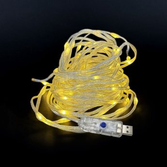 93-3870 200 Λαμπάκια LED SMD Λευκό Θερμό με USB με Προγράμματα IP44 13m
