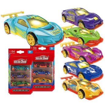 71-3608 Σετ 3 Οχήματα die Cast Metal Free Wheels 10x19x3.5cm