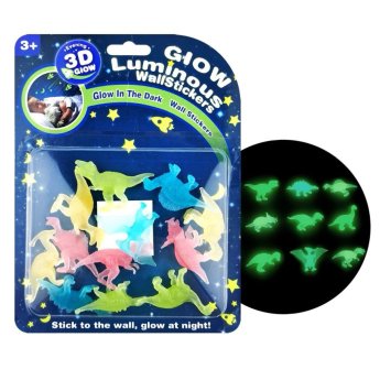 71-3595 Φωσφορίζοντα Δεινοσαυράκια σε Καρτέλα 16x21x1.5cm