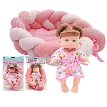 78-236 ΚΟΥΚΛΑ 20cm με Κρεβατάκι σε Σακούλα 20x36x7cm