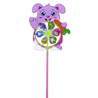 71-3549 Ανεμόμυλος Λαγός ροζ o25x55cm