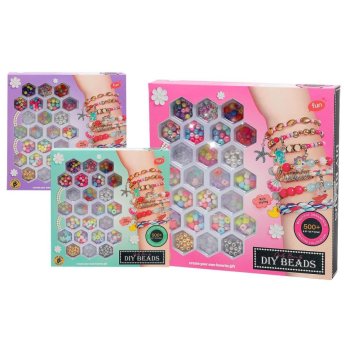 77-1281 Σετ Χάντρες Τετράγωνο Κουτί 22x22x3cm