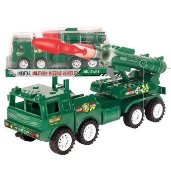 70-2343 Στρατιωτικό Φορτηγό Friction με Πύραυλο 30x11x9cm