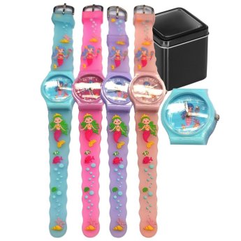 20-1384 Ρολόι Χειρός Γοργόνα σε Μεταλλικό Κουτί