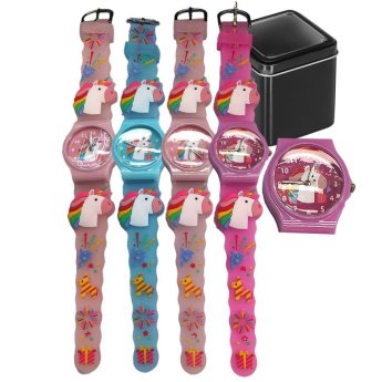 20-1382 Ρολόι Χειρός Μονόκερος σε Μεταλλικό Κουτί