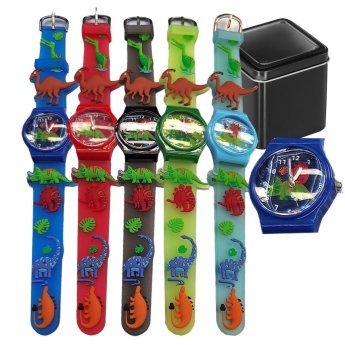 20-1383 Ρολόι Χειρός Δεινόσαυρος σε Μεταλλικό Κουτί