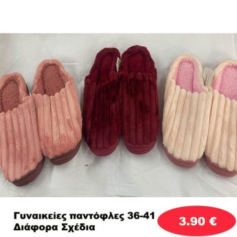 Γυναικείες Παντόφλες 36-41 σε διάφορα σχέδια