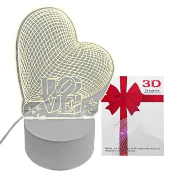 22-3062 Πινακίδα Love Διάφανη με φως 18x12cm