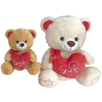 79-500 Αρκουδάκι Λούτρινο με Καρδιά 35cm