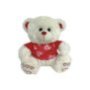 79-461 Αρκουδάκι Λευκό με Κόκκινο Μπλουζάκι 30cm