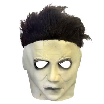 3-2727 Μάσκα Κακός Άσπρο Πρόσωπο Μαύρο Μαλλί