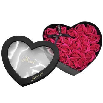 22-3042 Κουτί Καρδιά με 20 Τριαντάφυλλα 22x20x10cm