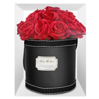 22-3041 Κουτί Κυλινδρικό με 21 Τριαντάφυλλα ΠροϊόνΚΑΙ20x18cm κουτίΚΑΙ23x18x18cm