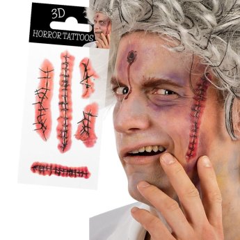 5-166 Tattoo Τρομακτικό με Αίμα ΚΑΙ Τραύματα