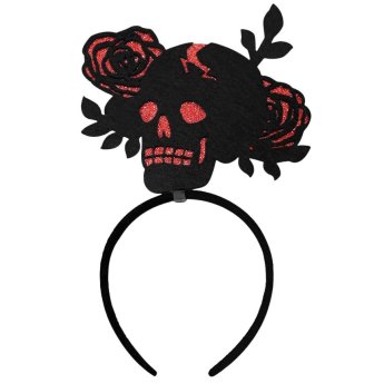 3-2683 Στέκα με Κόκκινα Τριαντάφυλλα ΚΑΙ Νεκροκεφαλή 16x25cm