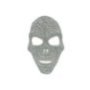 3-2565 Μάσκα Ενηλίκων Ασημί Νεκροκεφαλή με Διαμάντια 27x17cm
