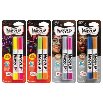 3-2463 Βαφές Προσώπου 2τεμ Carioca Maskup Neon-Metallic