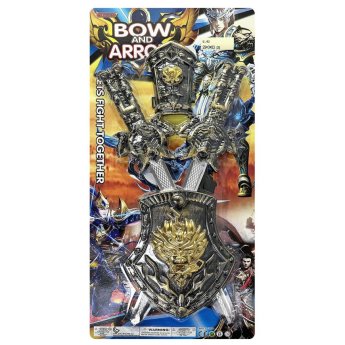 3-2427 Σετ με Περικάρπιο. Ασπίδα ΚΑΙ 2 Σπαθιά 4τεμ 63x29cm