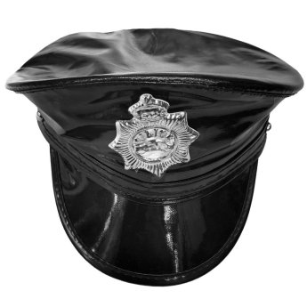 3-2373 Καπέλο Αστυνομικού Δερματίνη 25x15cm
