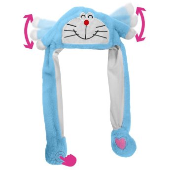 3-2392 Σκούφος Γαλάζιος Λαγός με Αυτιά ΚΑΙ Κίνηση 50x35cm