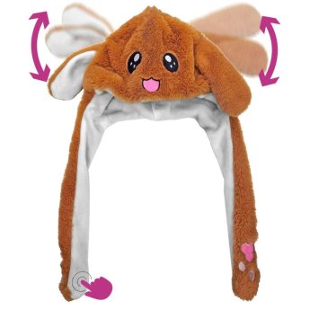 3-2393 Σκούφος Καφέ Σκύλος με Αυτιά και Κίνηση 50x35cm